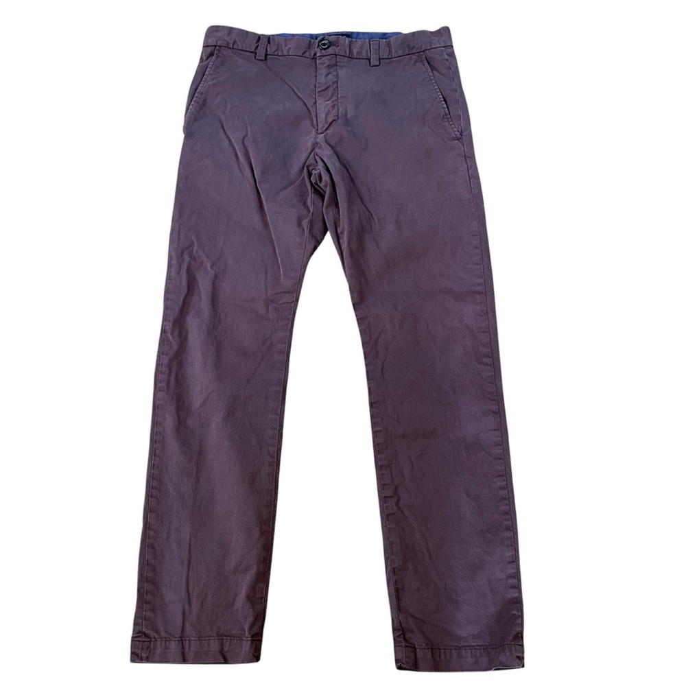 Banana Republic Fulton Skinny Burgandy Chino Trousers. Size 32x30